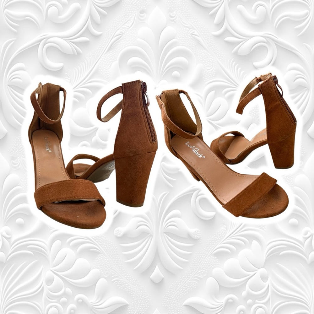 Brown Suede Women's block heel